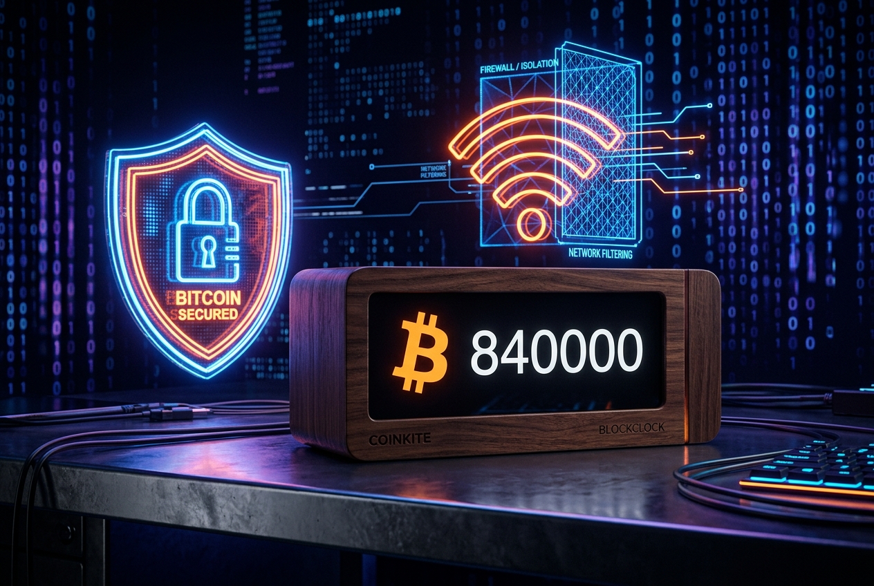 Blockclock ป้ายไฟ Bitcoin ตัวละหมื่น: สวยแต่รูป จูบแล้ว Wi-Fi รั่ว? เจาะลึกความปลอดภัยและวิธีแยกวงเน็ต